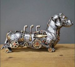 置物 ダックスフンド 動物 ポップ オーナメント インテリア ポップ オブジェ レトロ感 かっこいい ユニーク プレゼント おしゃれ アメリカン雑貨 異世界風 機械 マシン 雑貨 小物