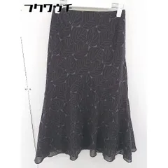 ◇ INED イネド 総柄 ロング スカート サイズ9 ブラウン レディース  【中古】 【1109080001781】