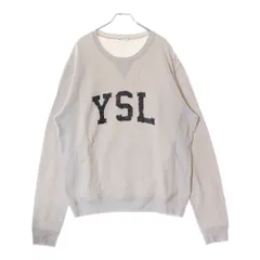 SAINT LAURENT PARIS (サンローランパリ) 21AW YSL フロントロゴ クルーネック 長袖 スウェット トレーナー アイボリー 666979 Y36IPのサムネイル