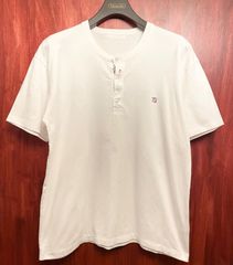 MADE IN JAPAN製 Papas ヘンリーネックTシャツ ホワイト M/48サイズ