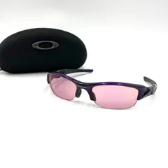 OAKLEY オークリー　フラック　サングラス　アイウェア　スポーツ　アウトドア　ハーフリム　ロゴ　パープル　紫　ブラック