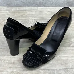 【ほぼま未使用】トッズ パンプス 38.5 ブラック TOD'S TODS トッズ バレエシューズ XXW0HI0346Z レディース
