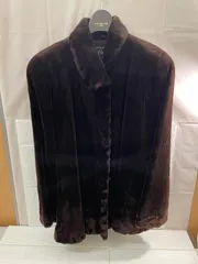 極美品 アメリカンウルトラ星5 ジンド ブルーアイリスミンク Aライン コート 定番人気]Super100ウールビーバースタンドカラーコート(その他の