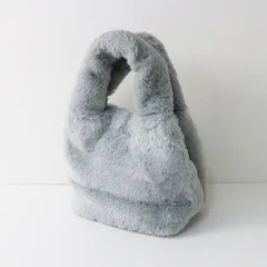 美品 ハッシュアッシュ HusHusH ファーバッグ/ライトグレー トートバッグ ハンドバッグ 鞄【2400013848275】のサムネイル