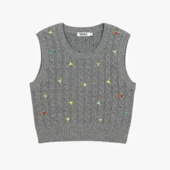 新品 Grove(グローブ) grove 23SS NUET KNIT VEST グレー