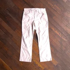 adidas アディダス ゴルフパンツ トラックパンツ オフホワイト ストリート メンズ 82 綿混 古着