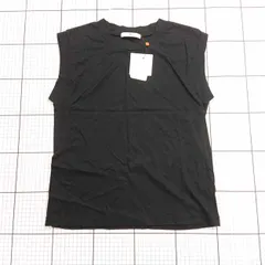 ◇ ⊂ 未使用 SLY スライ ノースリーブ MERCERIZE BASIC Tシャツ カットソー サイズFREE ブラック レディース E  【1508270014257】