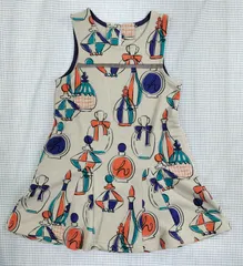 【タグなし新品】ハッカ HAKKA KIDS ワンピース ノースリーブ 100cm 子供服 中古