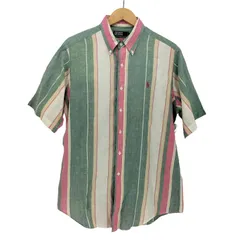 ポロバイラルフローレン Polo by RALPH LAUREN マルチストライプ ポニー刺繍 S/S ボタンダウンシャツ メンズ import：L 