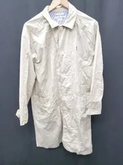 ◇ ⊂ CUBE SUGAR キューブシュガー ワンポイント 長袖 ステンカラーコート サイズM ベージュ レディース メンズ P  【1409090033308】