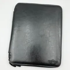 BMW MINI ミニクーパー レザー マルチケース ノベルティ 車検証入れ 書類ケース タブレットケース iPadケース 本革 牛革 リアルレザー カウレザー クラッチバッグ ビジネス ブラック 黒 メンズ SG261-11
