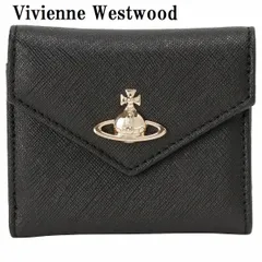 ヴィヴィアン ウエストウッド Vivienne Westwood サフィアーノ エンベロープ オーブ 三つ折り 財布 レディース ブラック