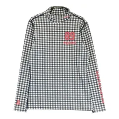 サイズ：0 PEARLY GATES パーリーゲイツ  ハイネック 長袖インナーTシャツ チェック柄 ブラック系 [240101445076] ゴルフウェア レディース ストスト