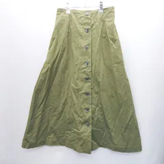 ◇ URBAN RESEARCH ROSSO ロング丈 フレア スカート サイズfree カーキ系 レディース E  【1407180035867】