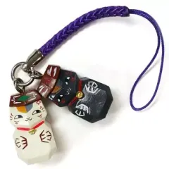 【中古】キーホルダー・マスコット(キャラクター) ニポポ人形ニャンコ先生＆黒ニャンコ 「ニャンコ先生meets日本の民芸」