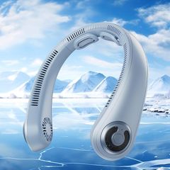 【2025年新風道設計・スムーズに暴風】首掛け扇風機 ネックファン ネッククーラー 羽根なし 静音 携帯扇風機 5段階風量調整 肩掛け くびかけ扇風機 首掛けファン ハンズフリー せんふうき 小型 Type-c充電式 軽量 熱中症対策/マスク蒸れ対策/花火 0
