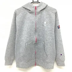 【美品】チャンピオン ジップパーカー グレー サイドリブ メンズ L ゴルフウェア Champion