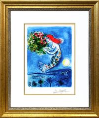 マルク・シャガール リトグラフ 「天使の湾」 197/250 額装品 30号