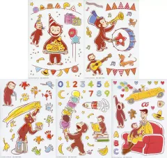 【中古】シール・ステッカー 全5種セット ステッカー 「セガ ラッキーくじ おさるのジョージ パーティータイム」 G賞