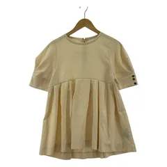 SHIPS シップス パフスリーブ ペプラムブラウス sizeM/アイボリー系