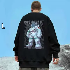 [L]秋冬 コーデ メンズ  服 シンプル ファッション オシャレ 大人 かっこいい 大きいサイズ ストリート 紳士服 ストリート ラウンドネック スウェットシャツ 長袖 トップス