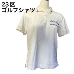 23区　ゴルフ　ゴルフポロ　ポロシャツ　レース　高見え　オンワード樫山 半袖ポロシャツ 訳あり　アウトドア　レディース　高級
