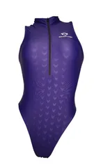 SWIMHXBY 競泳水着 レディース ネイビー フロントジップ ウォーターポロ S-7XL