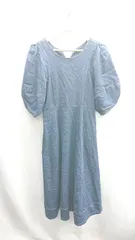 ◇ ⊂ Every very nice claup 半袖 膝下丈 ワンピース サイズF ネイビー系 レディース E  【1410290012277】