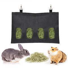 ウサギ チモシー入れ 牧草入れ 餌入れ 牧草フィーダー モルモット チンチラ 小動物用 散らからない ケージ固定 多頭 ハイフィーダー ワイド