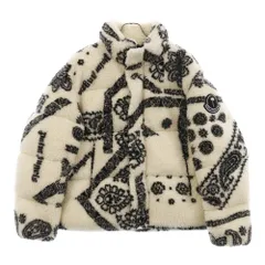MONCLER (モンクレール) 21AW ×Palm Angels BADEN  パームエンジェルス バーデン ペイズリー柄フリースダウンジャケット ホワイト G209L1A00022 M1361のサムネイル