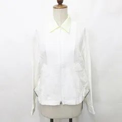 ファセッタズム FACETASM スイングトップ ジャケット ブルゾン 長袖 ジップアップ ベルト ホワイト 白 ライムイエロー 1 のサムネイル
