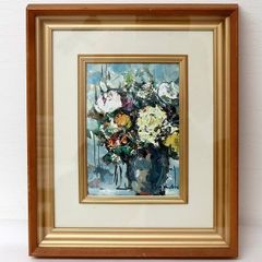 真作】今井ロジン 油絵 「バラ」 サイン有 裏書有（2） S.M へ8 - メルカリ