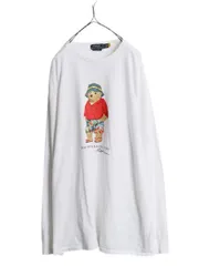 【お得なクーポン配布中!】 ポロベア ポロ ラルフローレン プリント 長袖 Tシャツ メンズ XL ロンT プリントT キャラクター クルーネック ロングスリーブ 大きいサイズ