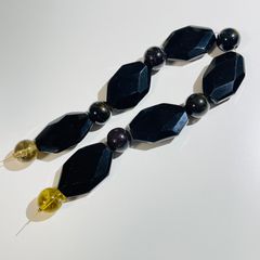 ブラックトルマリン＆トルマリン丸玉＆シトリン丸玉