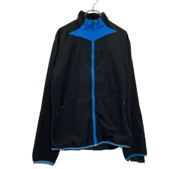 PUMA ジップアップ ナイロン ジャケット L ブラック ライトブルー プーマ 裏地 メッシュ 古着卸 アメリカ仕入 a512-5812