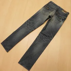 -282 日本製 LEE リー LM2205 デニムパンツ ジーンズ ジーパン 29 ユーズド加工 STRAIGHT タイト ストレート GOLD LABEL