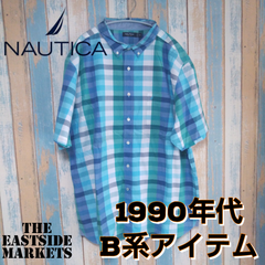 【Nautica】ノーティカ　半袖チェックシャツ XXLサイズ