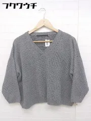 ◇ KBF+ プラス アーバンリサーチ 七分袖 ニット セーター サイズOne グレー レディース 【中古】 【1104300007154】