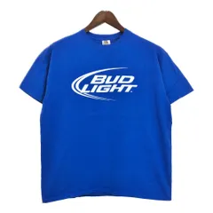 00年代 Bud Light バドライト 半袖Ｔシャツ 企業ロゴ ブルー(メンズ XL)中古 古着 T4039のサムネイル