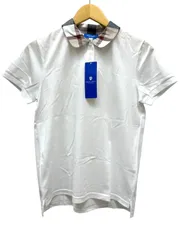 BURBERRY BLUE LABEL (バーバリーブルーレーベル) 半袖ポロシャツ 38 ホワイト×チェック メンズ/006