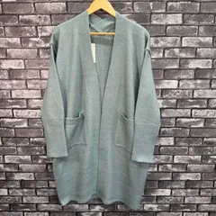 【新品　未使用　タグ付き】　【Bou Jeloud/ブージュルード】　ふわりヤーンニットカーディガン　レディース　トップス　アウター　カーディガン　ロング　ニット　フリーサイズ　ミント