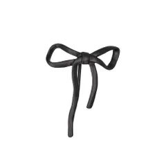 ☆ メタルリボン/ブラック ☆ ポニーフック ポニーフック かわいい ヘアアクセサリー ヘアアレンジ ヘアフック ヘアーカフス 髪飾り レディース おしゃれ 可愛い 大人っぽい まとめ髪 ワンポイント 上品 エレガント 髪留め 二次会 結婚式 入学式 卒業式