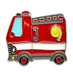 消防車 レトロ ブローチ レッド レディース おしゃれ 消防士 車 自動車 アンティーク かっこいい かわいい 上品 綺麗 レスキュー 赤