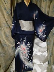 洗える袷付けさげ訪問着物と袋帯セット - メルカリ