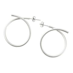 【ヴィンテージシルバー×ピアス】[Cream dot. クリームドット公式] ピアス レディース  金属アレルギー ニッケルフリー くるりんぱ ループ メタル ヴィンテージ調 艶消し マット 大人 