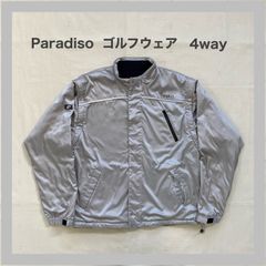Paradiso　パラディーゾ　ゴルフ　メンズ　ゴルフウェア　ブルゾン　アウター　リバーシブル　フリース　フリースベスト　フルジップ　4WAY　防風　保温　L