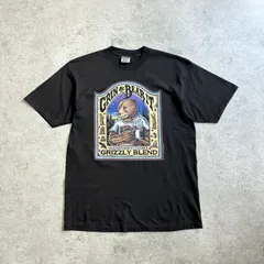 90s RAY TROLL × RAVEN'S BREW COFFEE ” GRIN＆BEARIT ” Printed T-shirt レイトロール × RAVEN'S BREW COFFEE ニヤリ クマ Tシャツ TEE アニマル アウトドア コーヒー