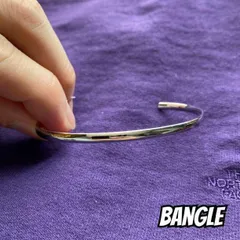 シルバーバングル ブレスレット メンズ レディース ネックレスも