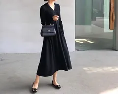 ニットワンピース 秋冬 大人 長袖 きれいめ ロング ニット ワンピース フレア タイトワンピース ニットロングワンピース Vネック 大人 おしゃれ 春 キャメル オフホワイト ブラック ベージュ ブラウン グレーブルー ouyin01