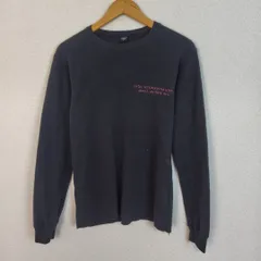 AVIREX アヴィレックス ワッフル 長袖Tシャツ 胸ロゴ ブラック Mサイズ メンズ 古着 アメカジ